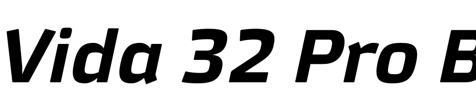 Vida 32 Pro Bold Italic Font Download Free